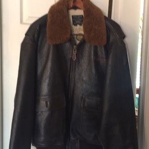 Leather Bomber Jacket